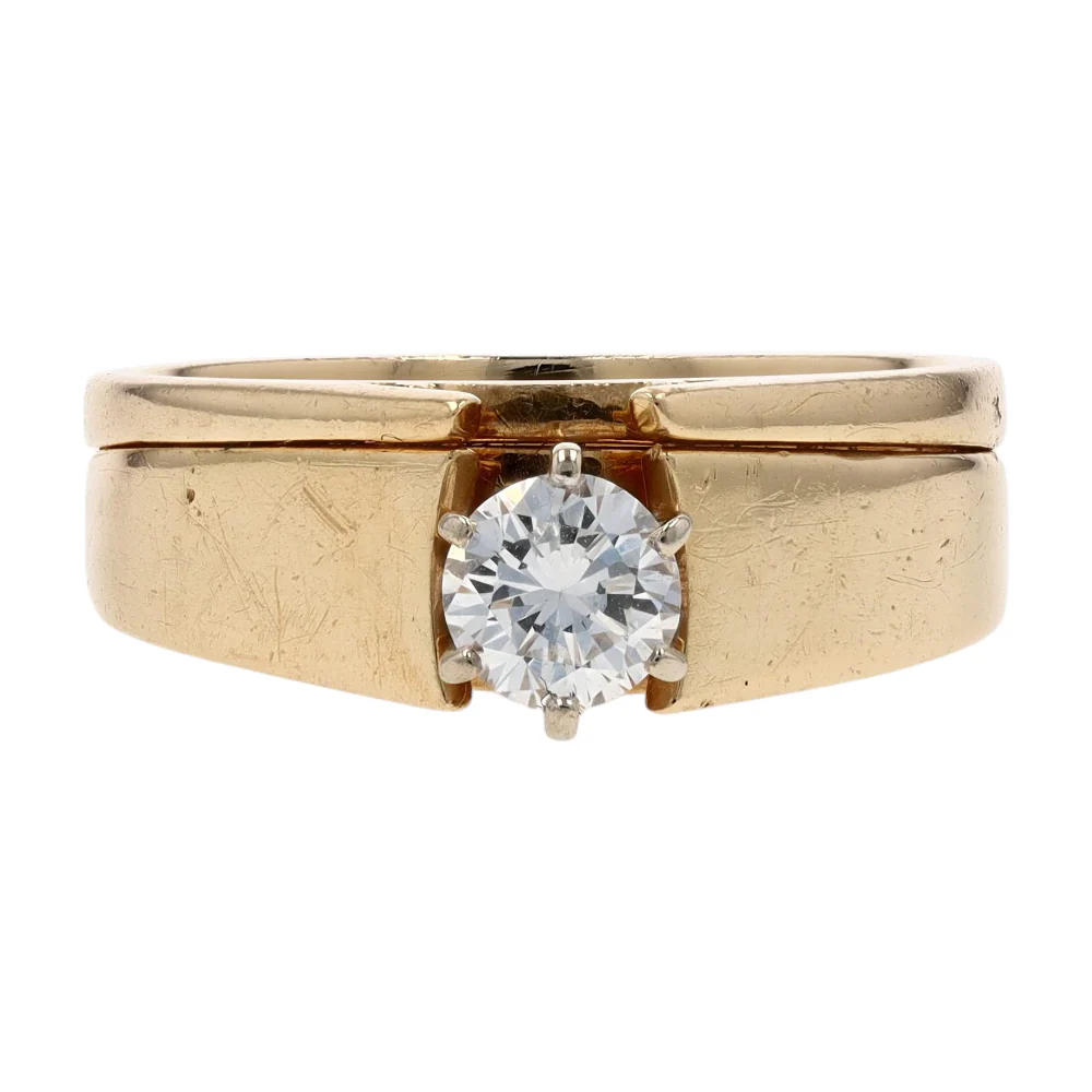 1/2 ctw 14K Yellow Gold Diamond Engagement Ring