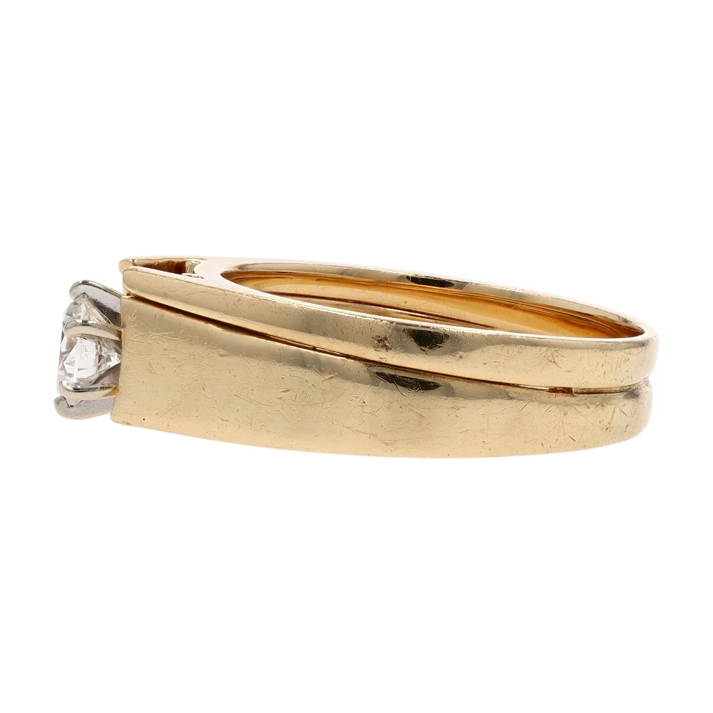 1/2 ctw 14K Yellow Gold Diamond Engagement Ring - Image 2