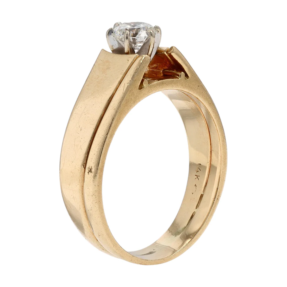 1/2 ctw 14K Yellow Gold Diamond Engagement Ring - Image 5