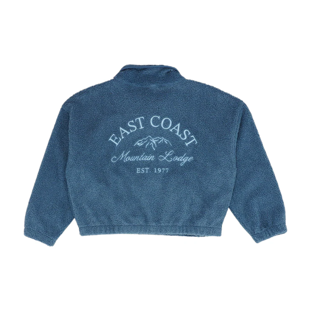 Blue Solid 1/4 Zip Pullover - Image 2