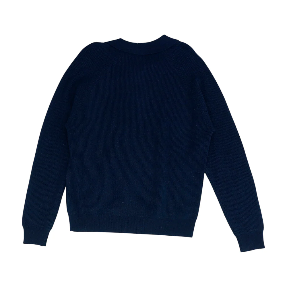 Navy Solid Pullover Sweater - Image 2