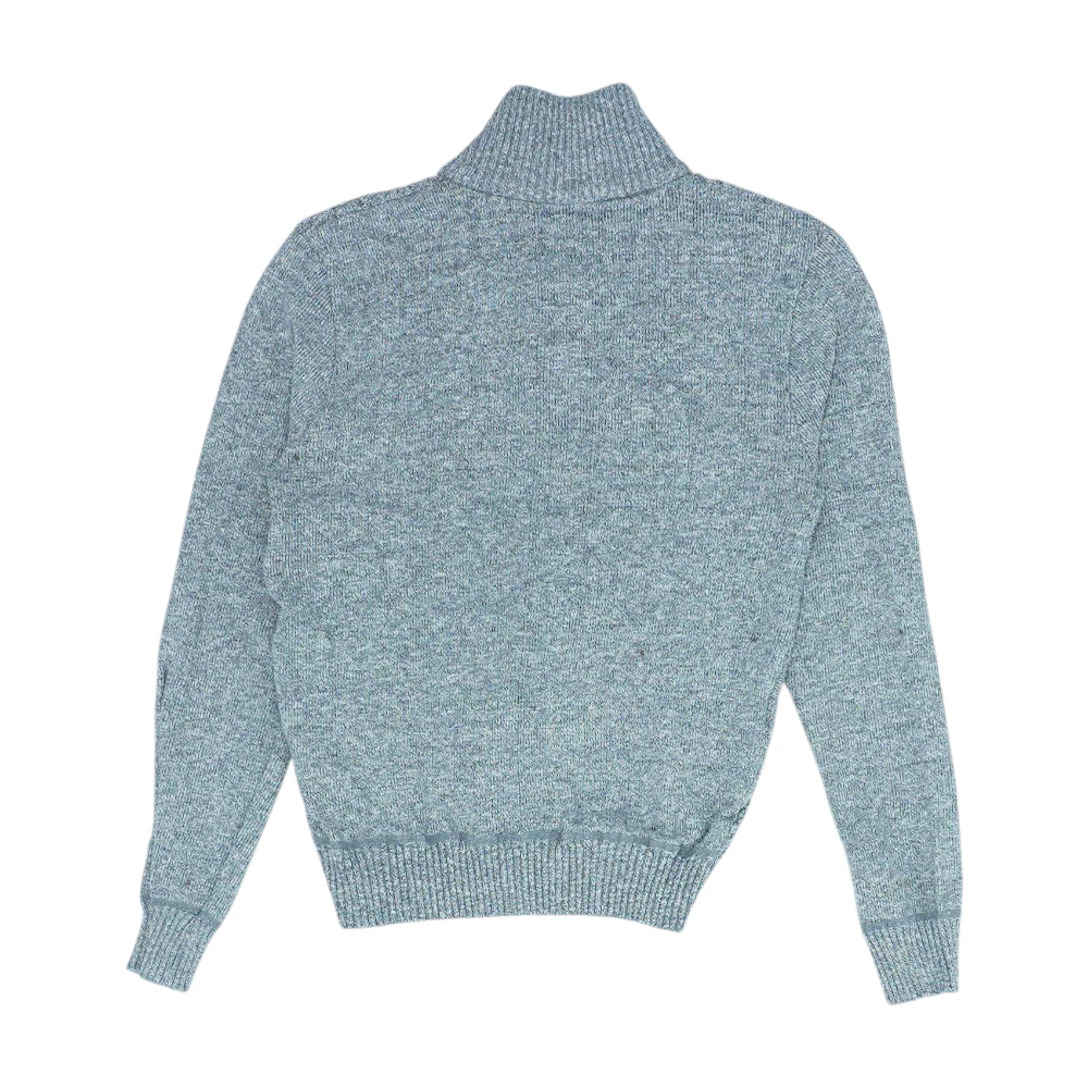 Gray Solid 1/4 Zip Sweater - Image 2