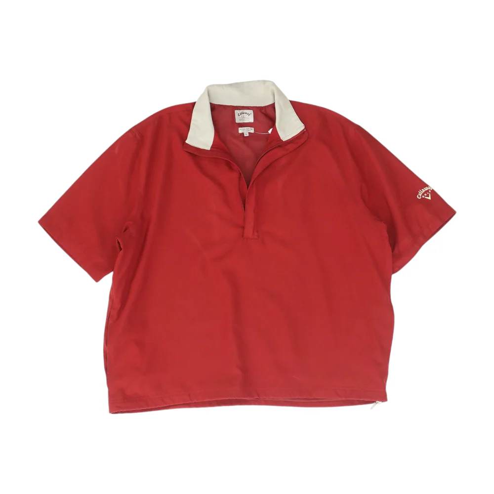 Vintage Red Solid 1/4 Zip Pullover