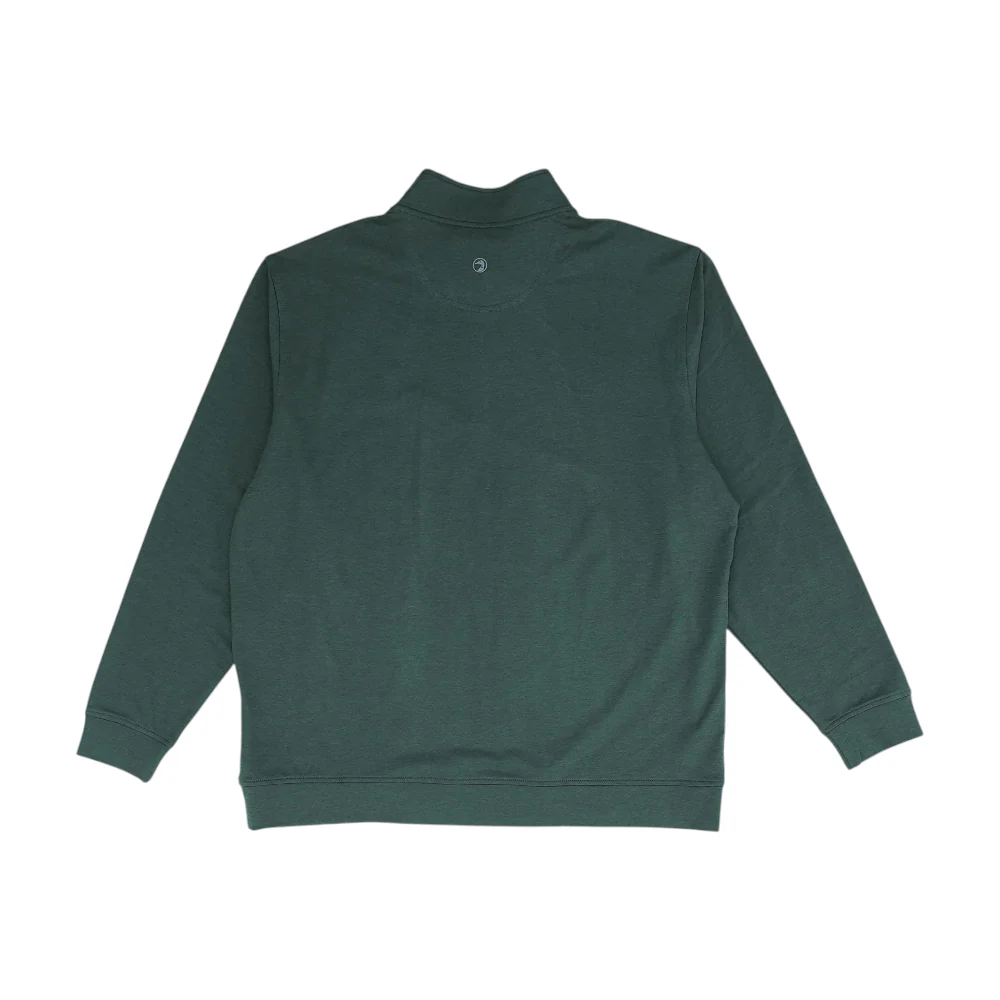 Green Solid 1/4 Zip Pullover - Image 2