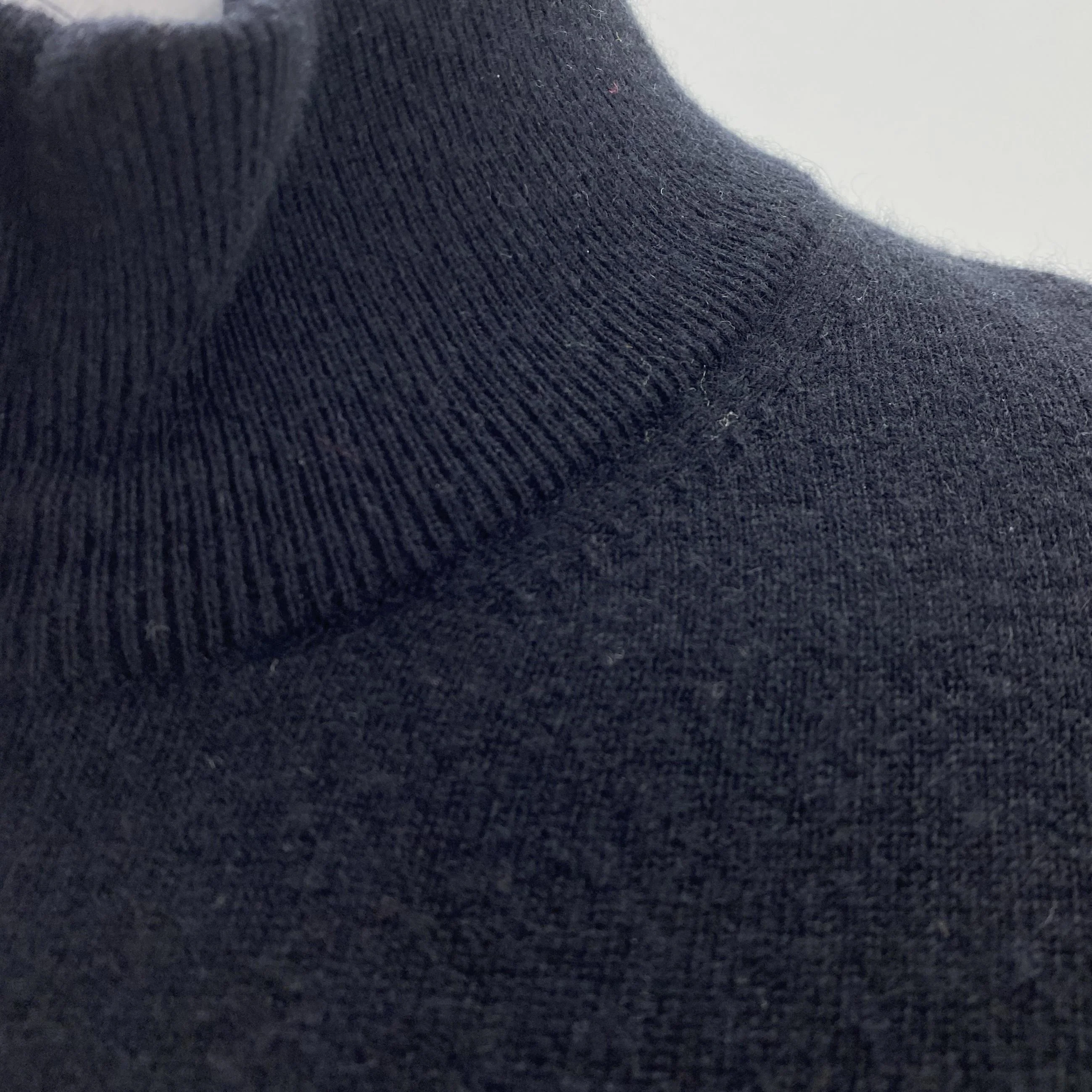 Navy Oasi Cashmere Zip Mock-Neck Sweater - Image 3