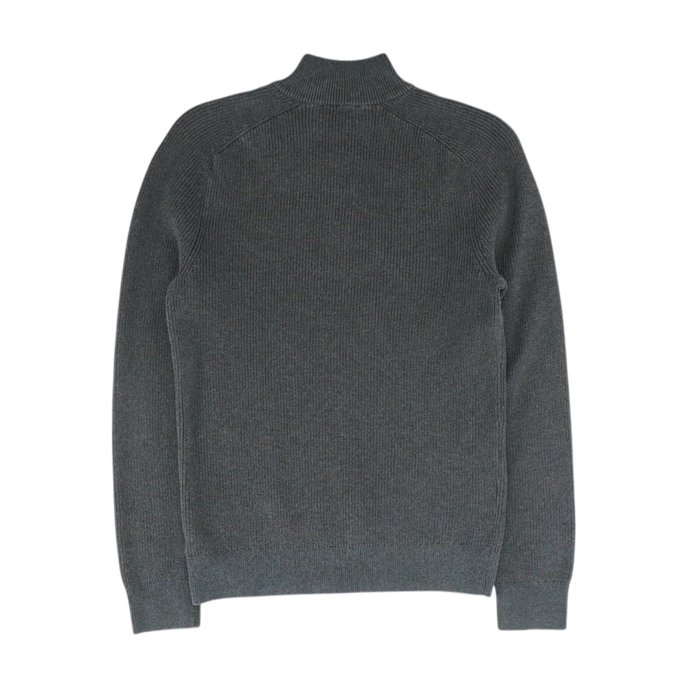 Gray 1/4 Zip Sweater - Image 2