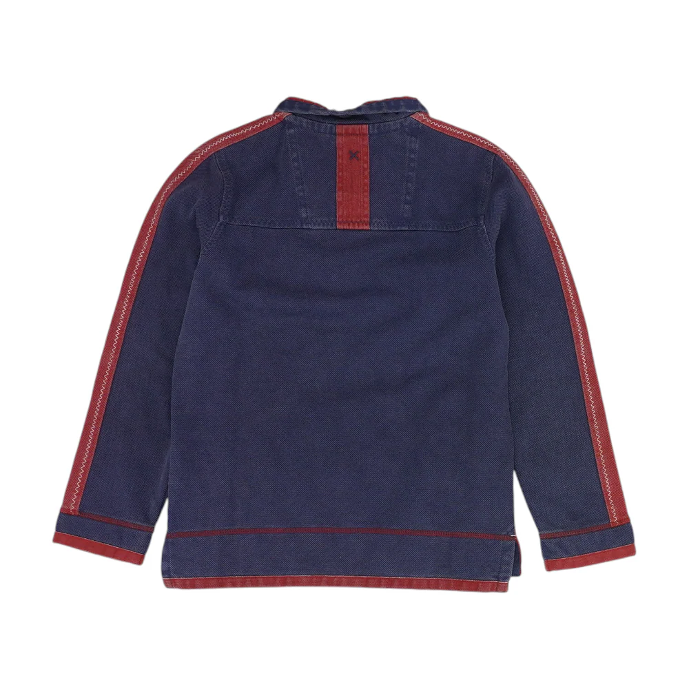 Blue Color Block 1/4 Zip Pullover - Image 2