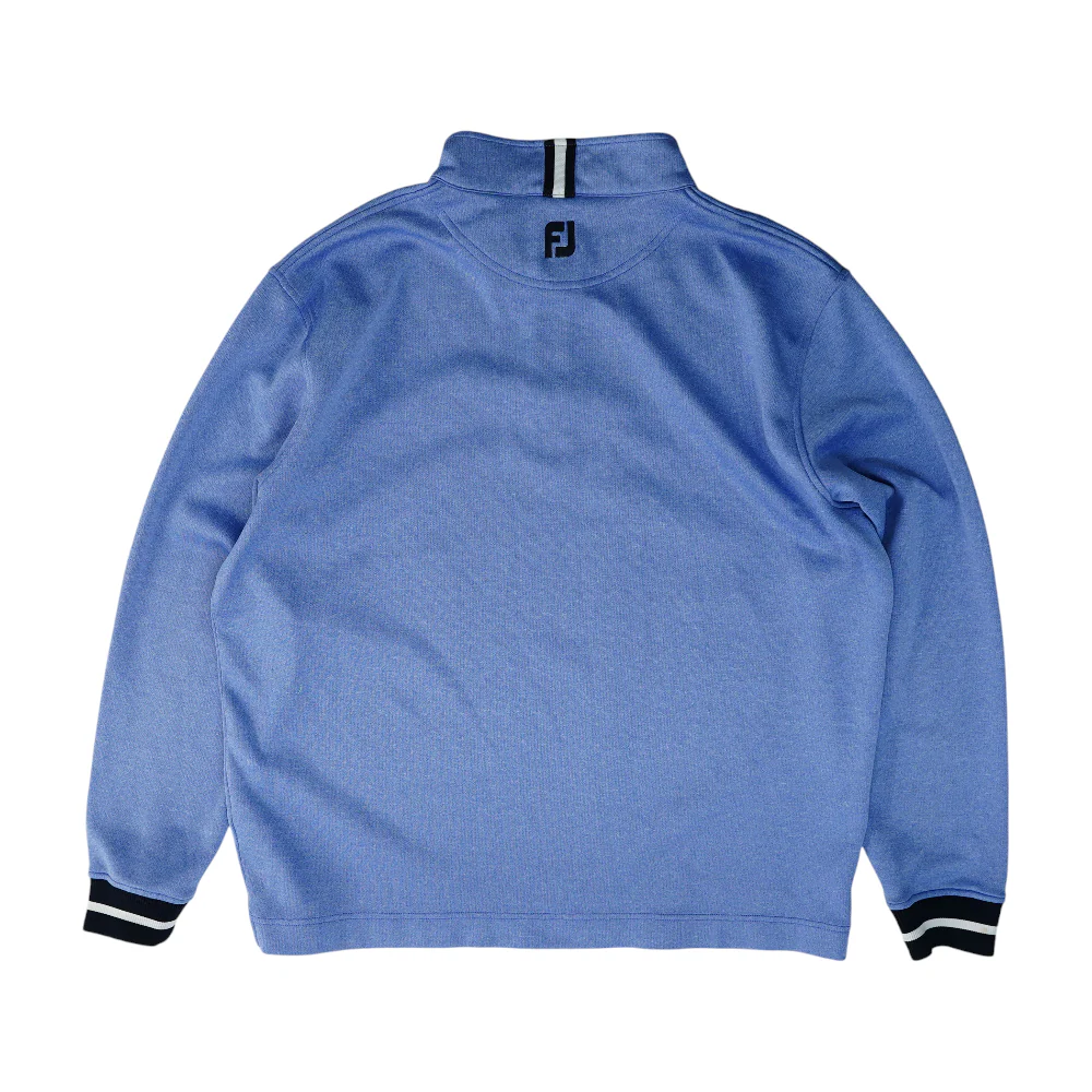 Blue Solid 1/4 Zip Pullover - Image 2