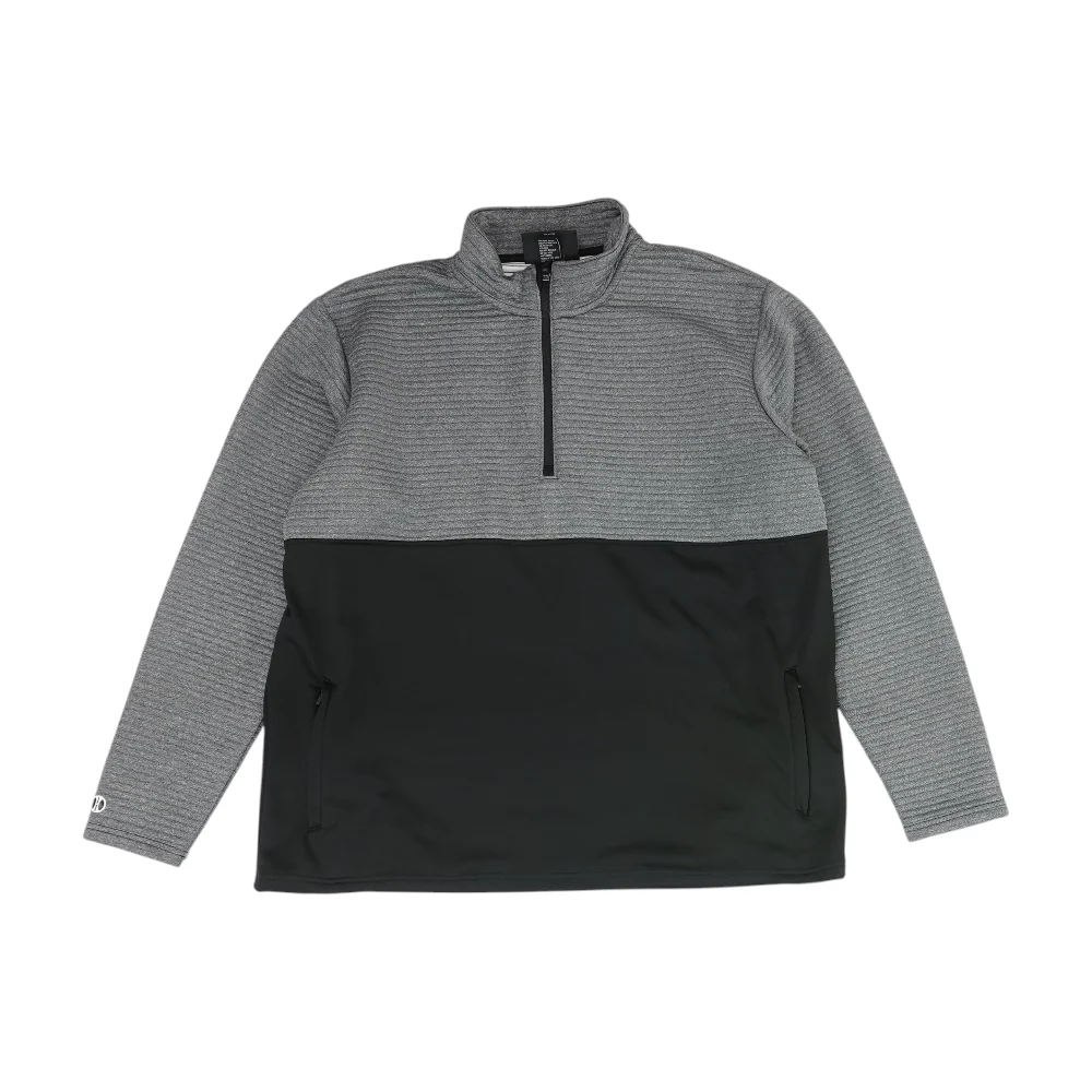 Gray Color Block 1/4 Zip Pullover