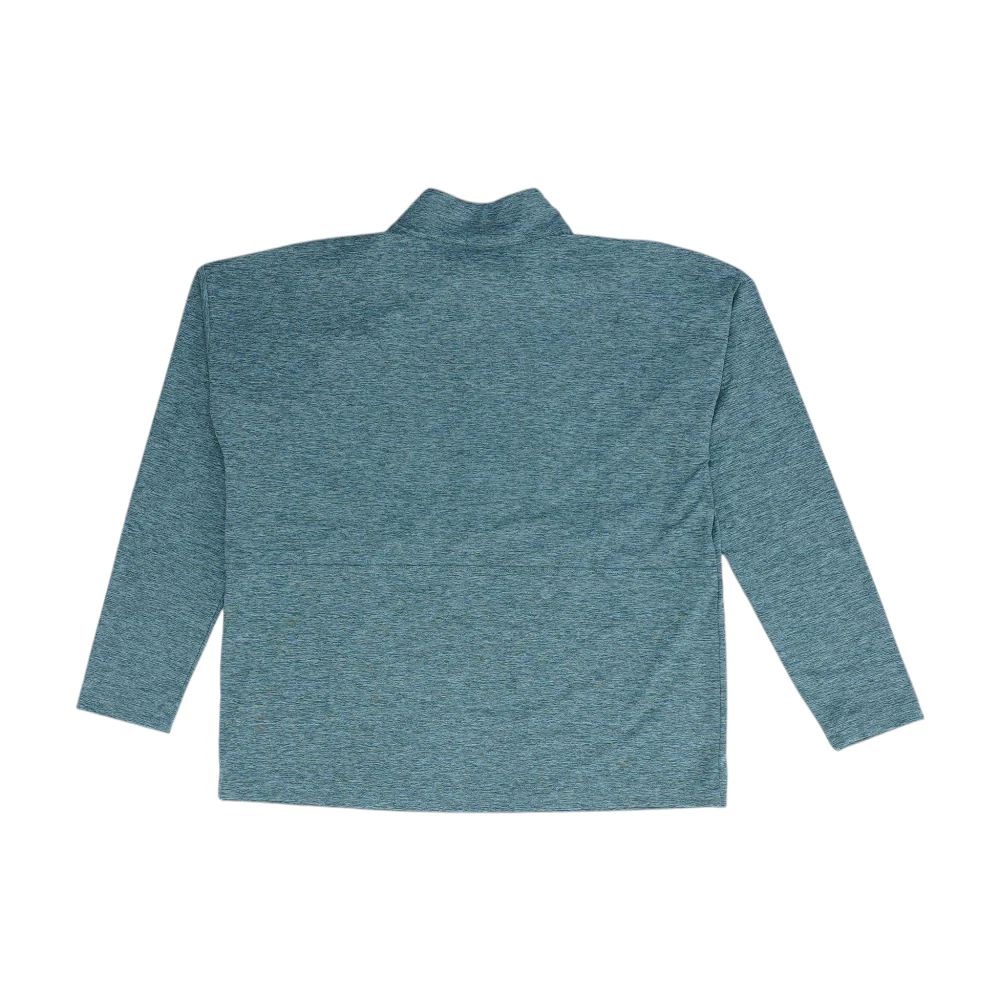 Green Solid 1/4 Zip Pullover - Image 2