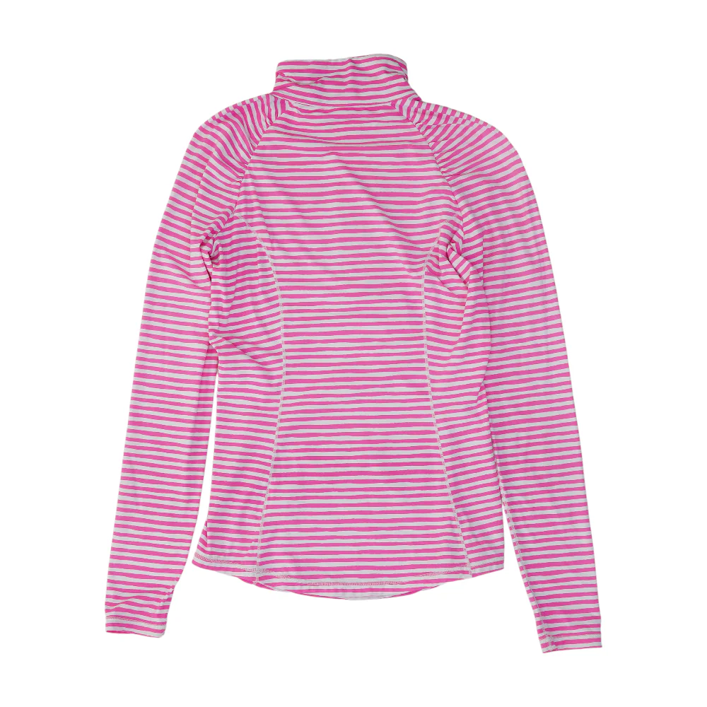 Pink Striped 1/4 Zip Pullover - Image 2