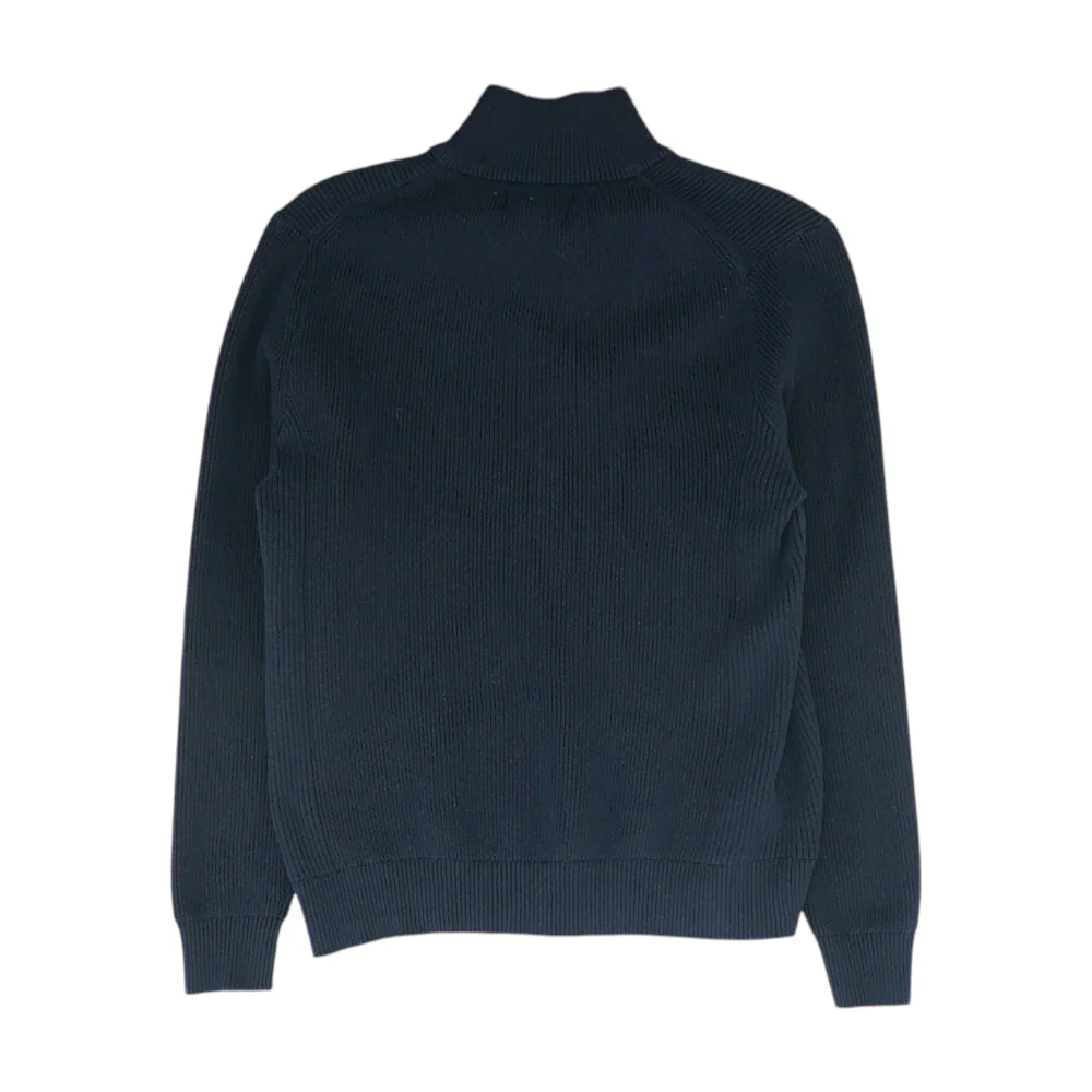 Navy Solid 1/4 Zip Sweater - Image 2
