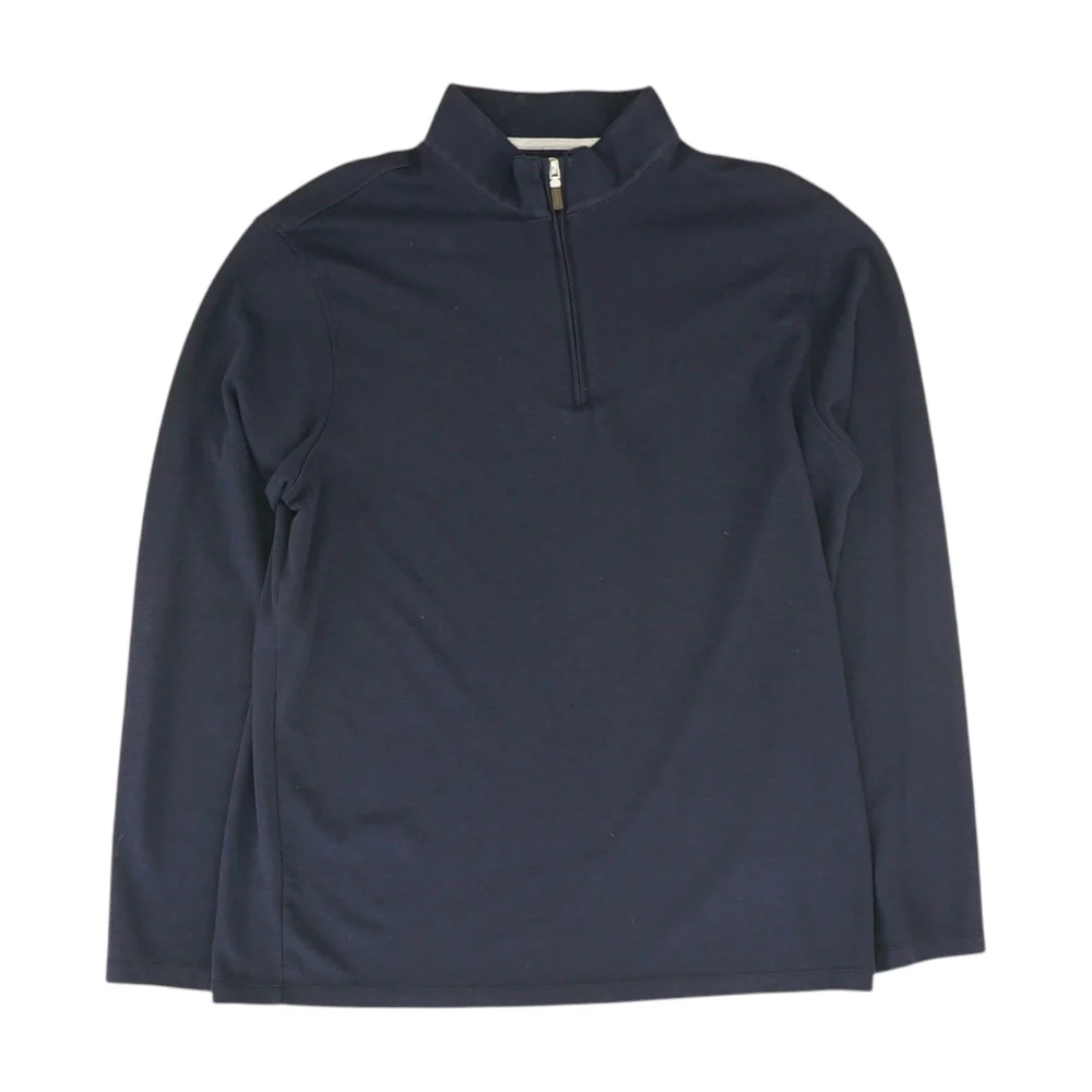 Navy Solid 1/4 Zip Pullover