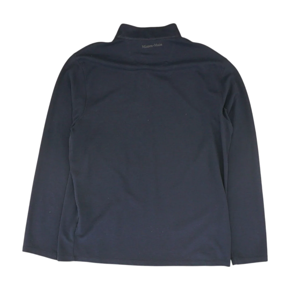 Navy Solid 1/4 Zip Pullover - Image 2