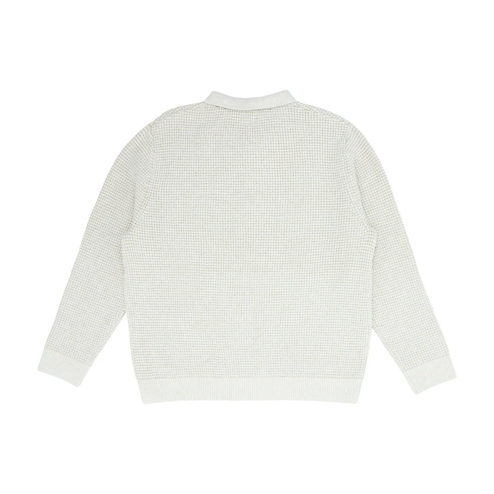 Beige Solid 1/4 Zip Sweater - Image 2