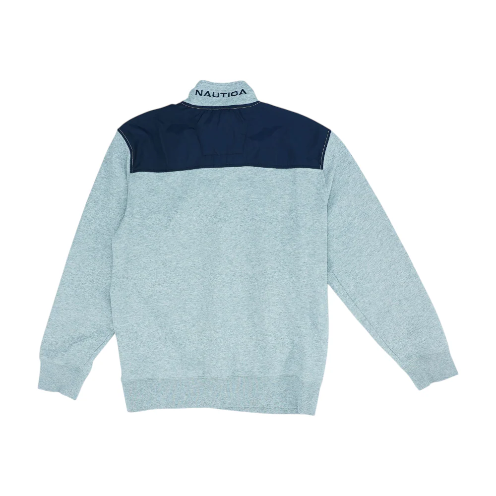 Gray Solid 1/4 Zip Pullover - Image 2