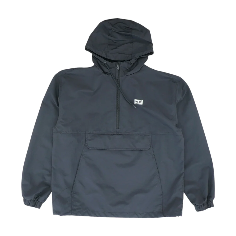 Black Solid 1/4 Zip Pullover