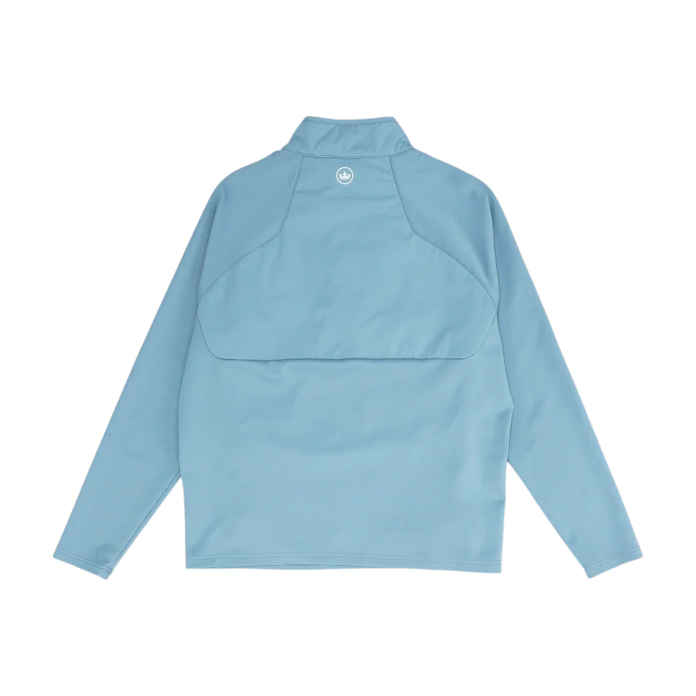 Blue Solid 1/4 Zip Pullover - Image 2
