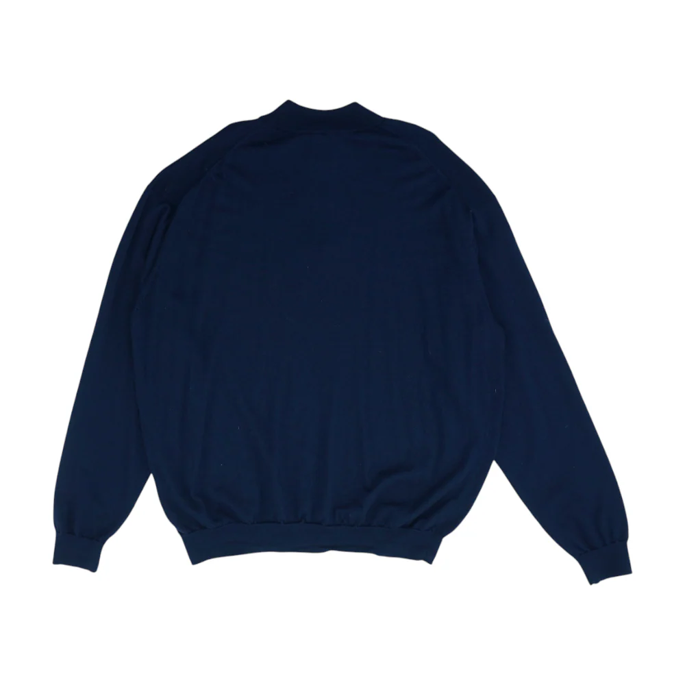 Navy Solid 1/4 Zip Sweater - Image 2