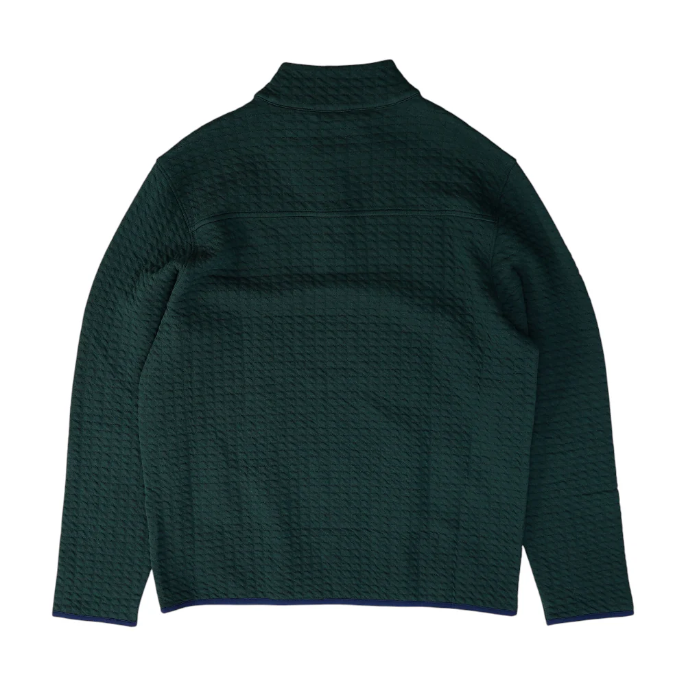 Green Solid 1/4 Zip Pullover - Image 2