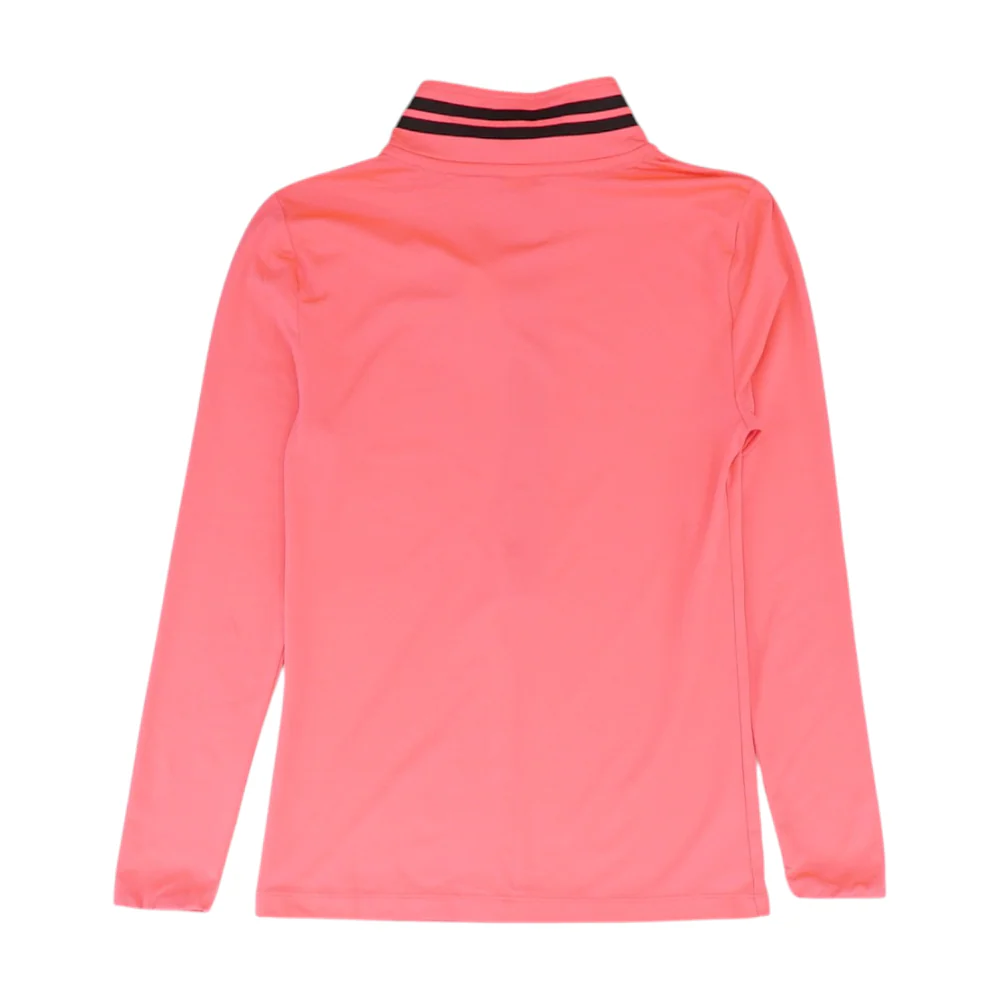 Neon Pink Solid 1/4 Zip Pullover - Image 2