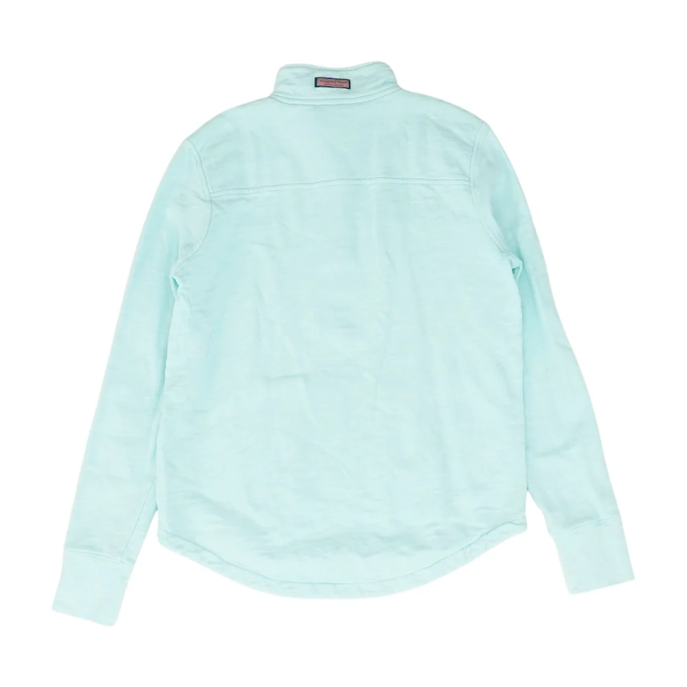 Blue Solid 1/4 Zip Pullover - Image 2