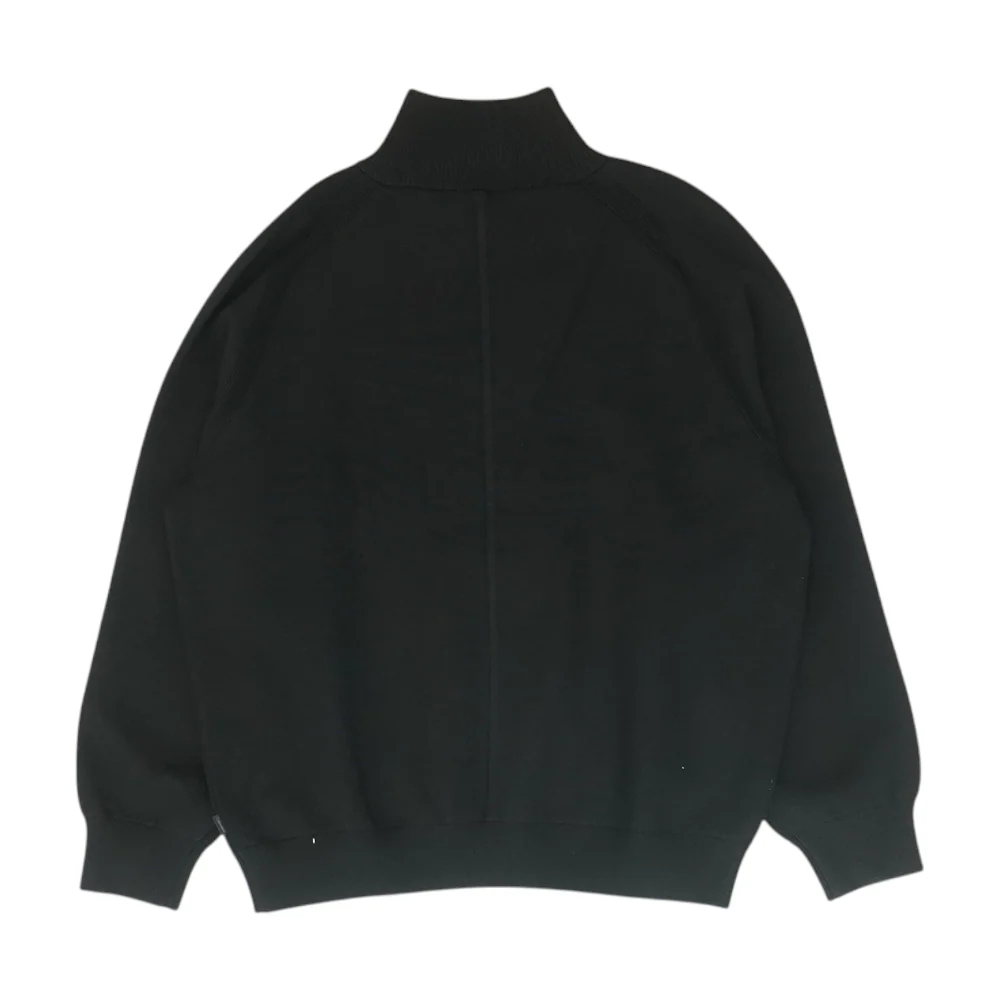 Black Solid 1/4 Zip Pullover - Image 2