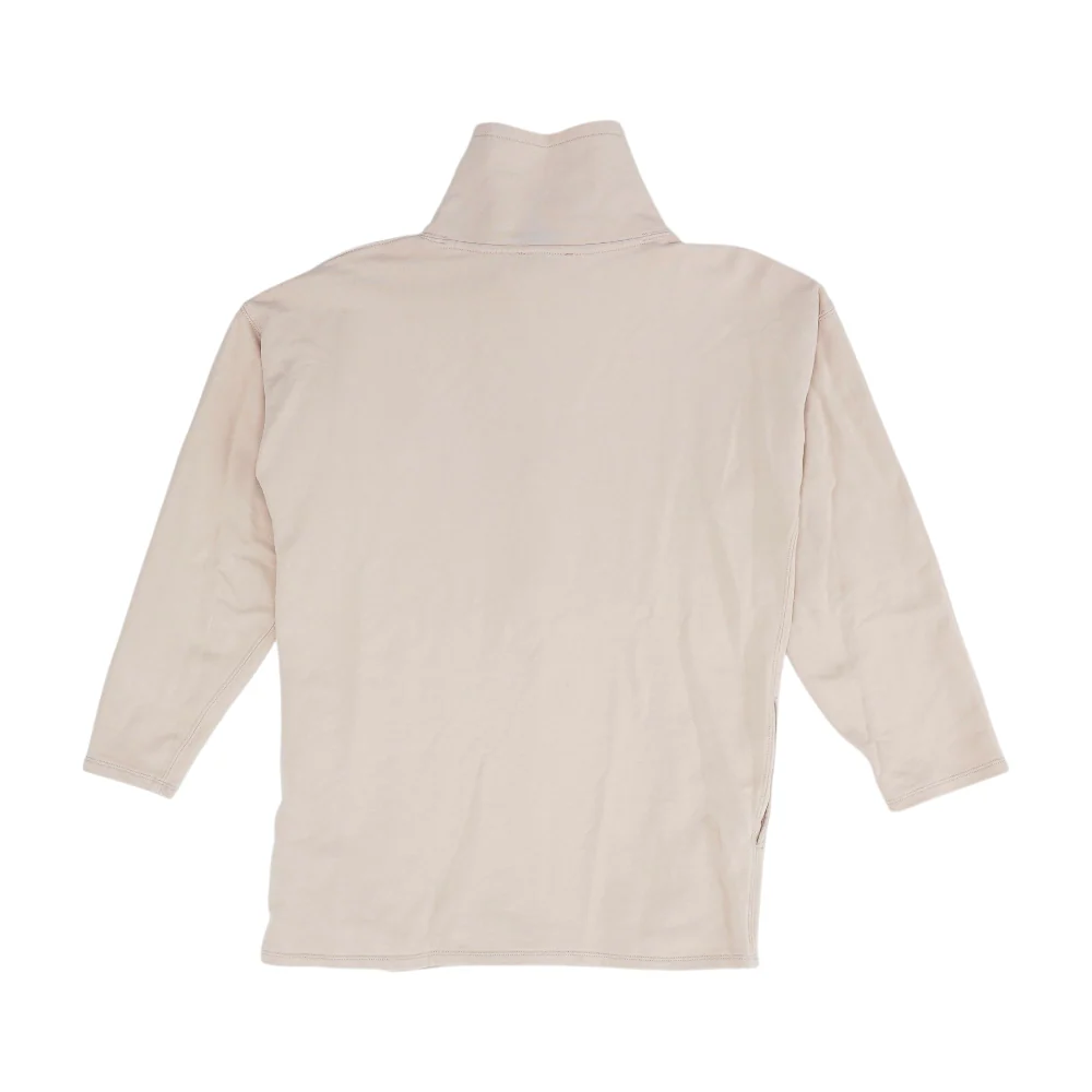 Peach Solid 1/4 Zip Pullover - Image 2