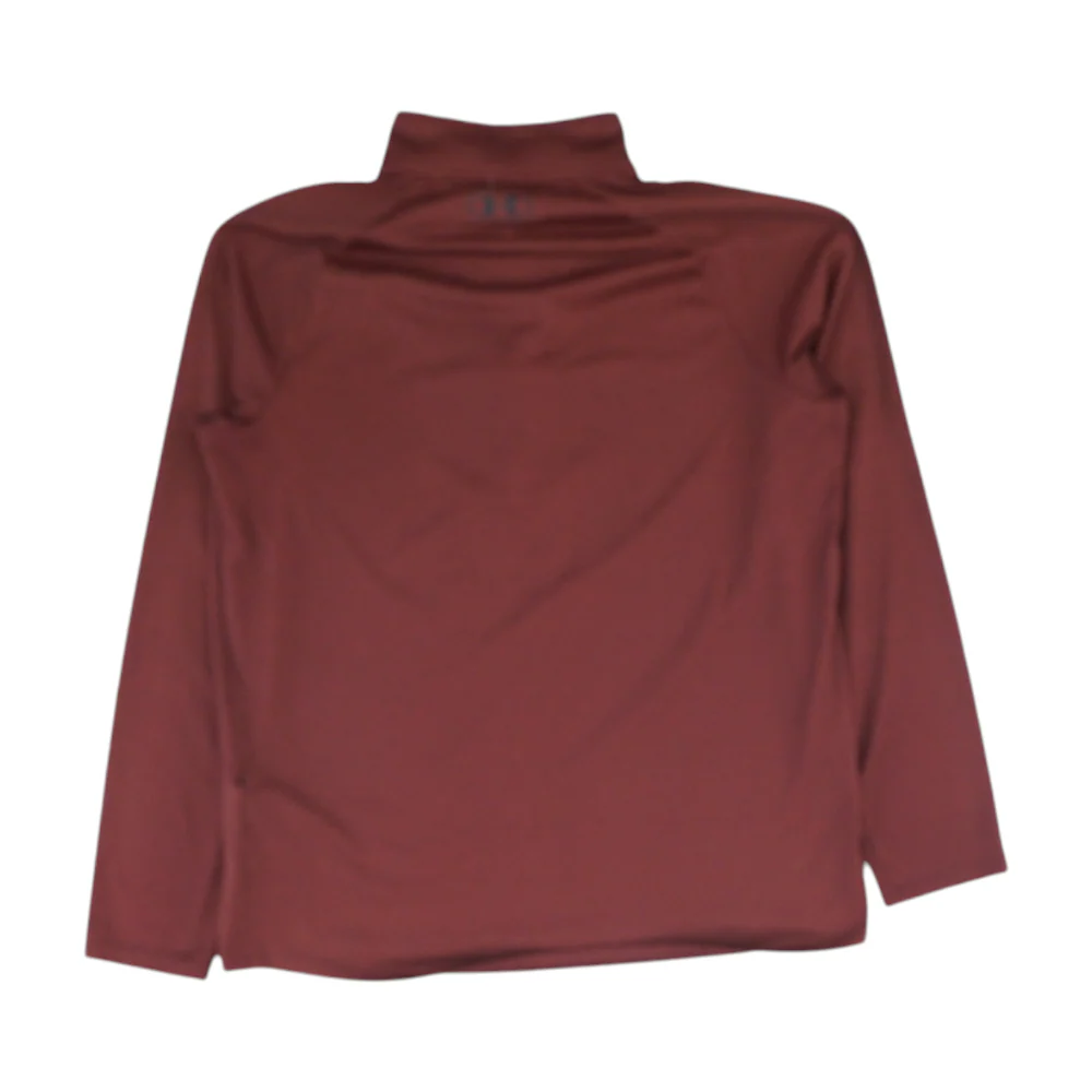 Maroon Solid 1/4 Zip Pullover - Image 2