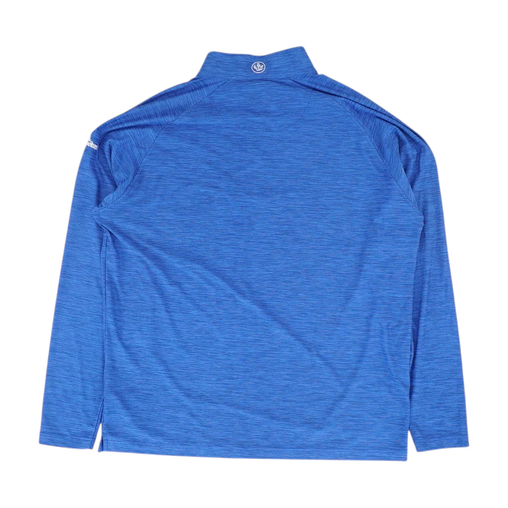 Blue Solid 1/4 Zip Pullover - Image 2