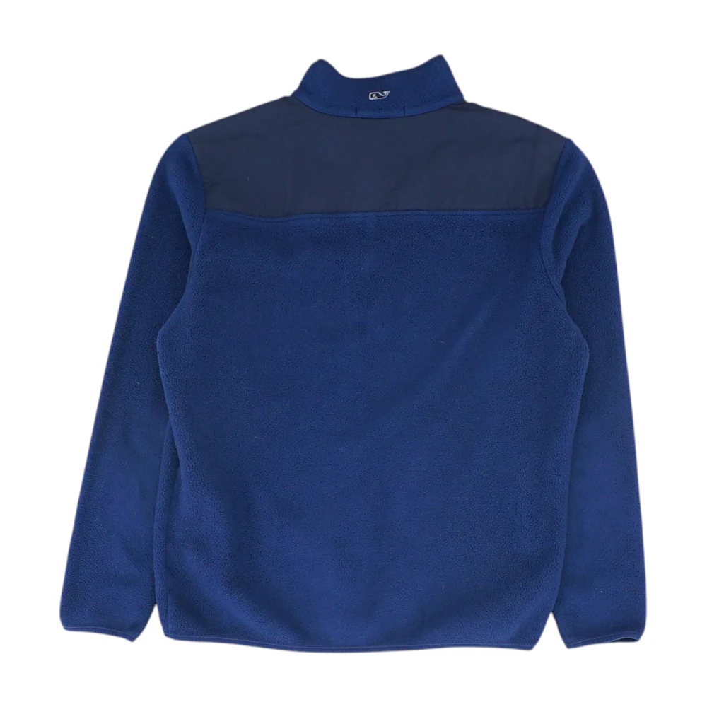 Navy Solid 1/4 Zip Pullover - Image 2