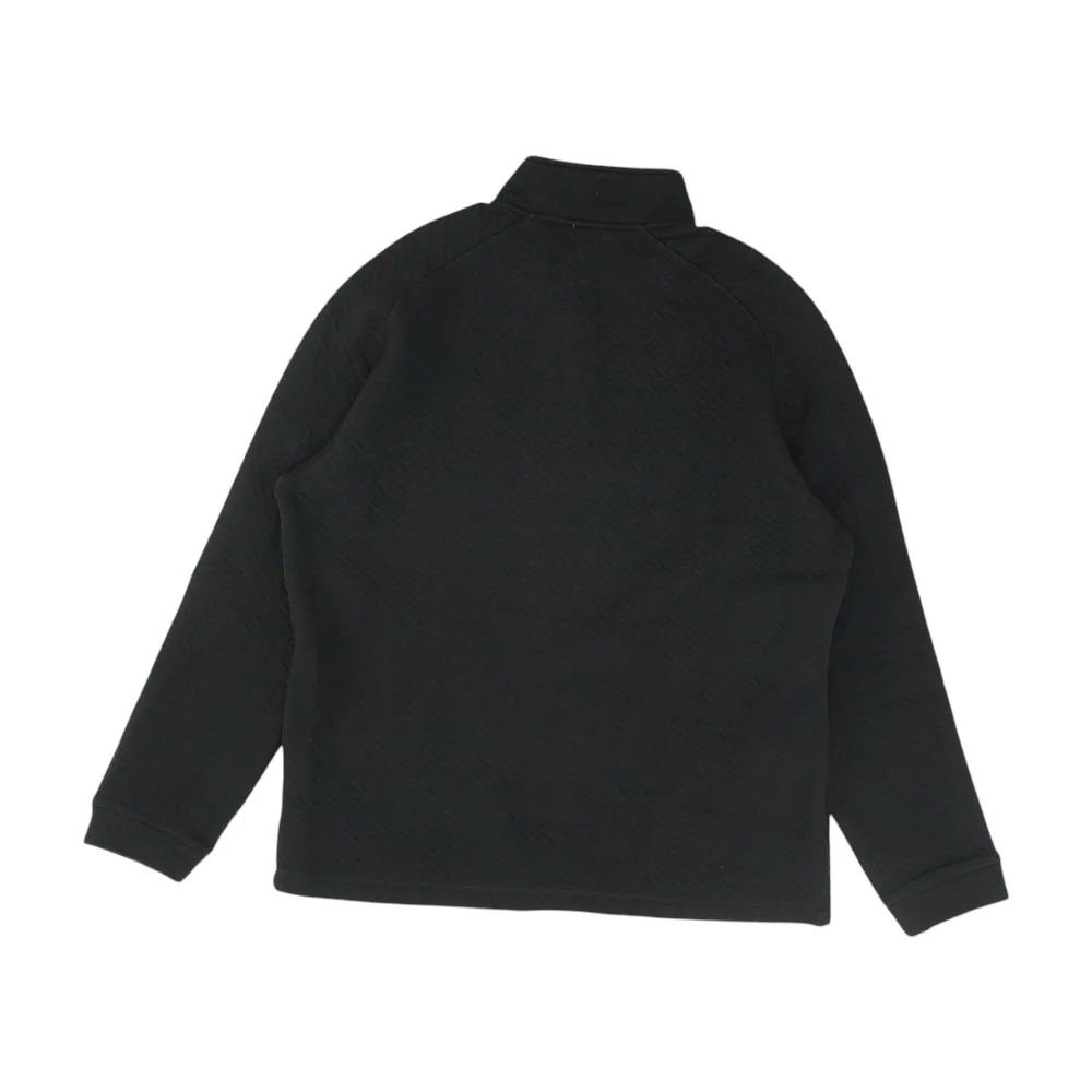 Black Solid 1/4 Zip Pullover - Image 2