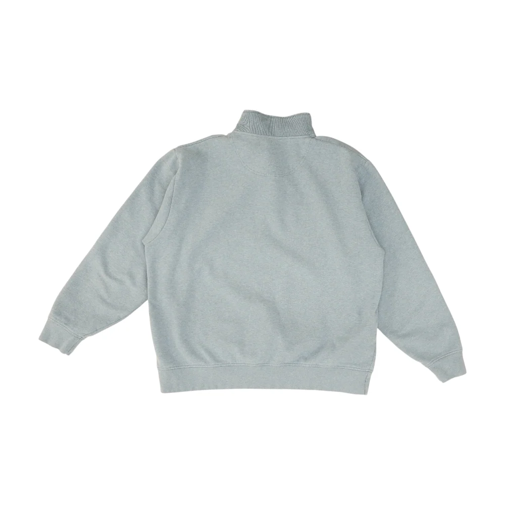 Blue Solid 1/4 Zip Pullover - Image 2