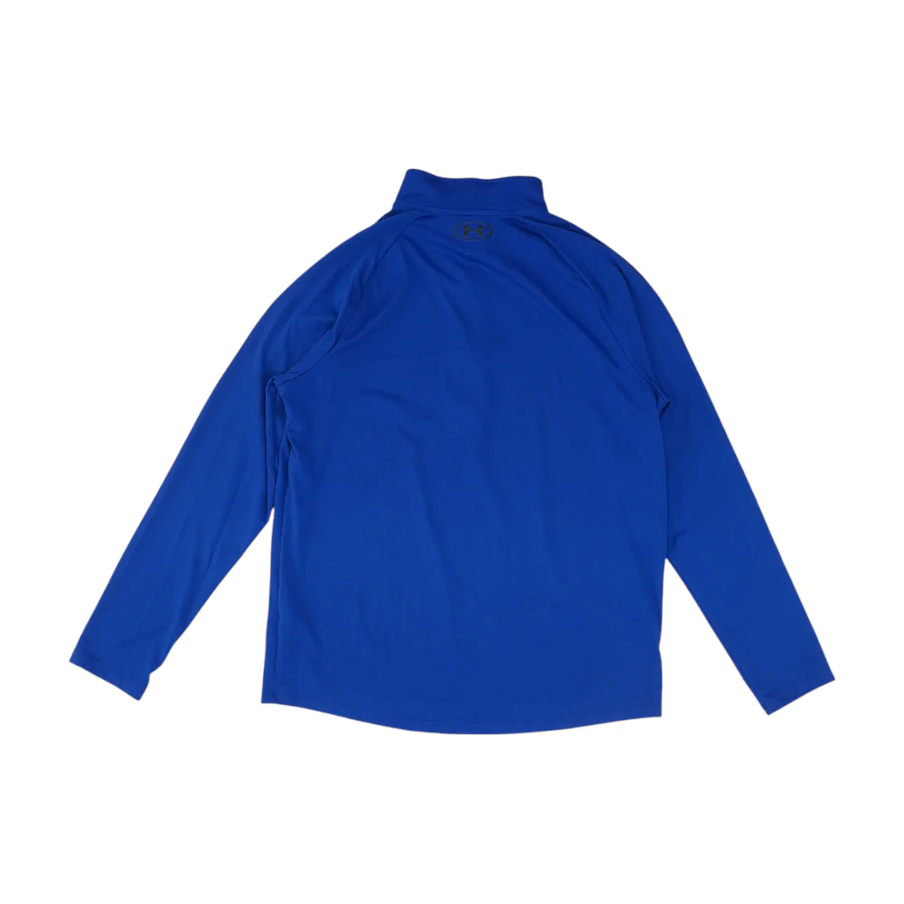 Blue Solid 1/4 Zip Pullover - Image 2