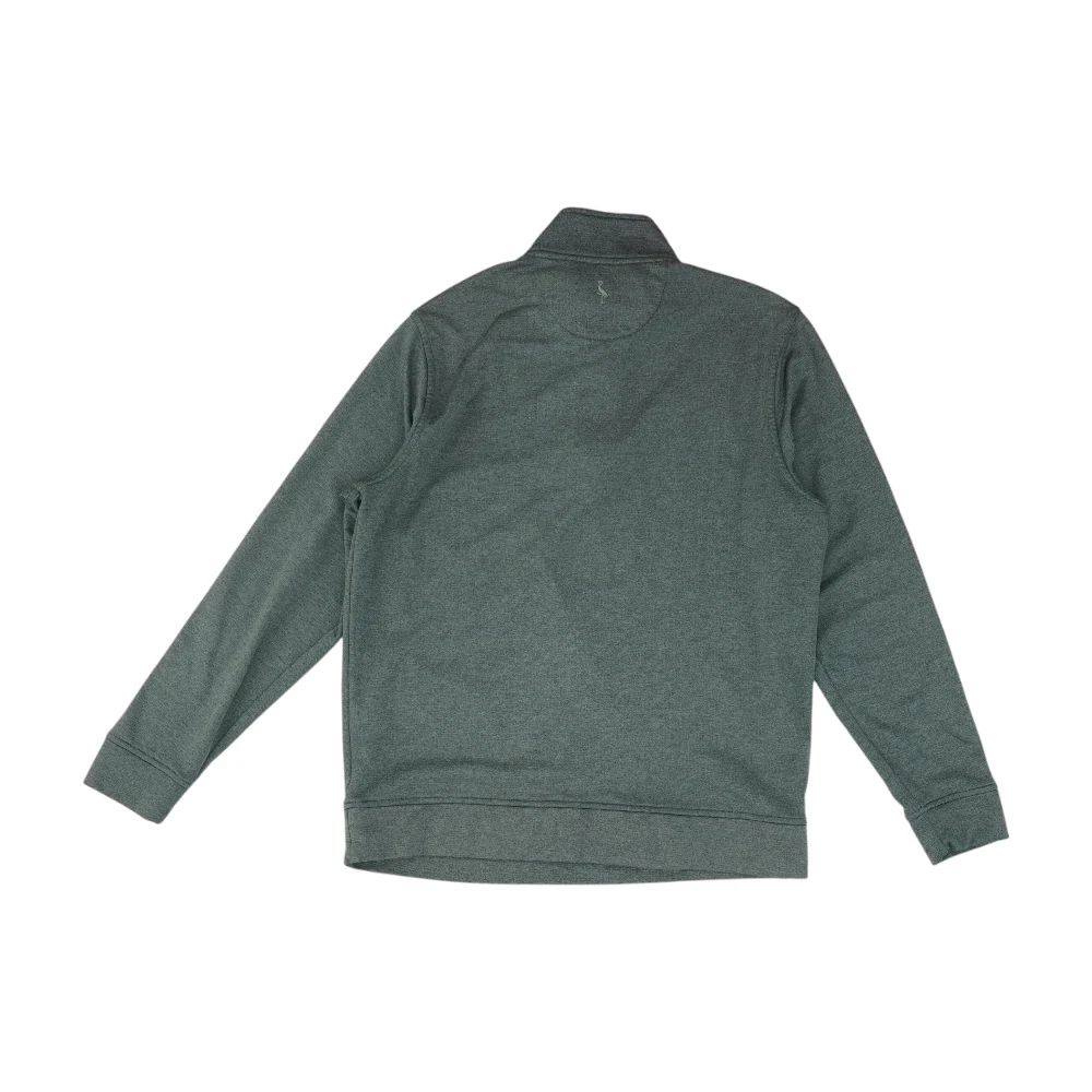 Green Solid 1/4 Zip Pullover - Image 2