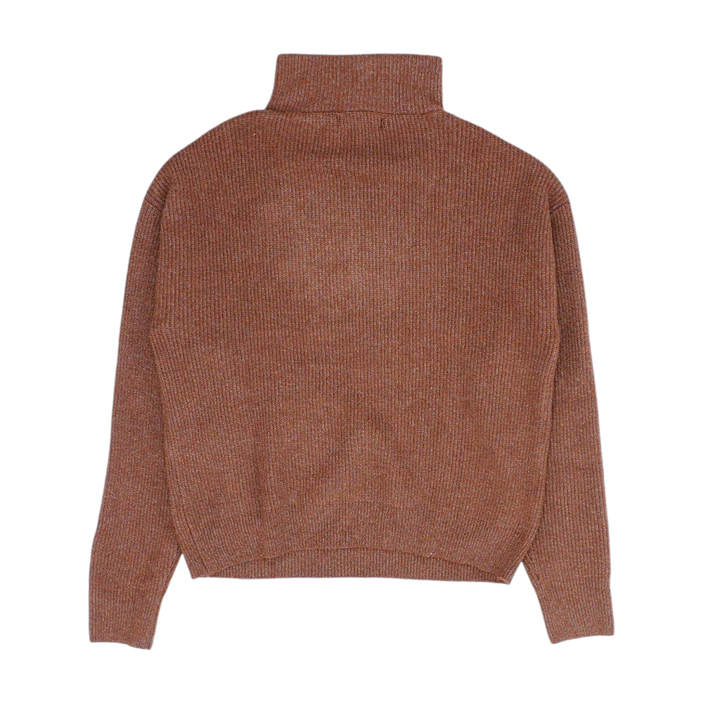 Brown Solid 1/4 Zip Pullover - Image 2