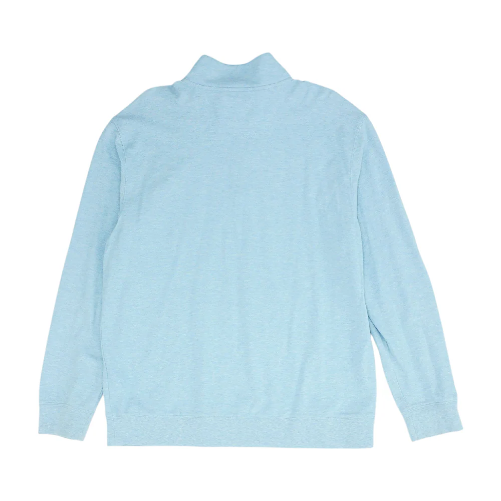 Blue Solid 1/4 Zip Pullover - Image 2