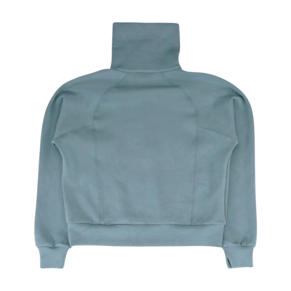 Green Solid 1/4 Zip Pullover - Image 2