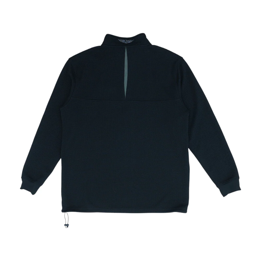 Black Solid 1/4 Zip Pullover - Image 2