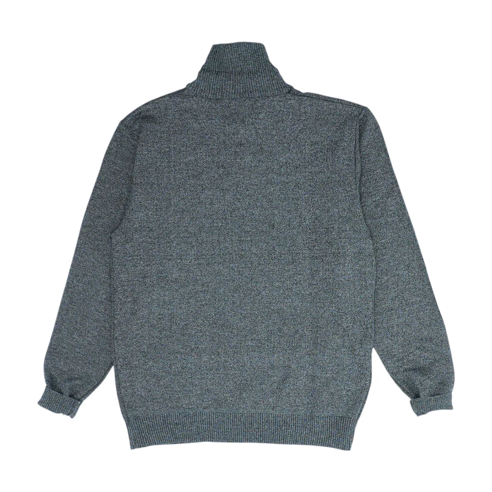 Black Solid 1/4 Zip Sweater - Image 2