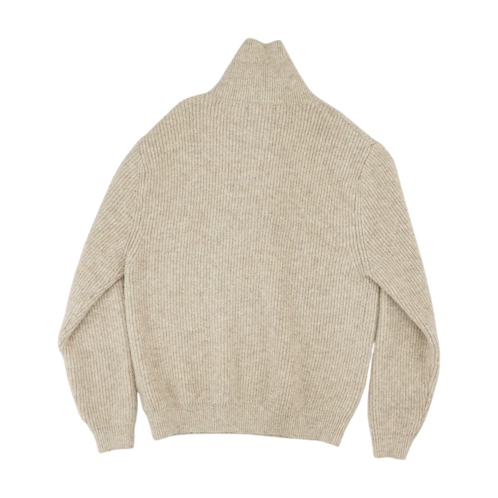 Tan 1/4 Zip Sweater - Image 2