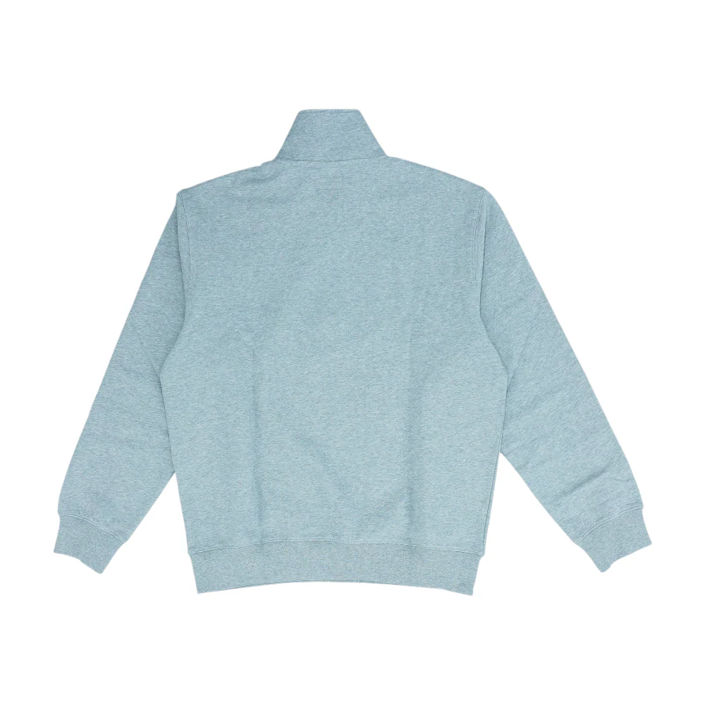 Gray Solid 1/4 Zip Pullover - Image 2