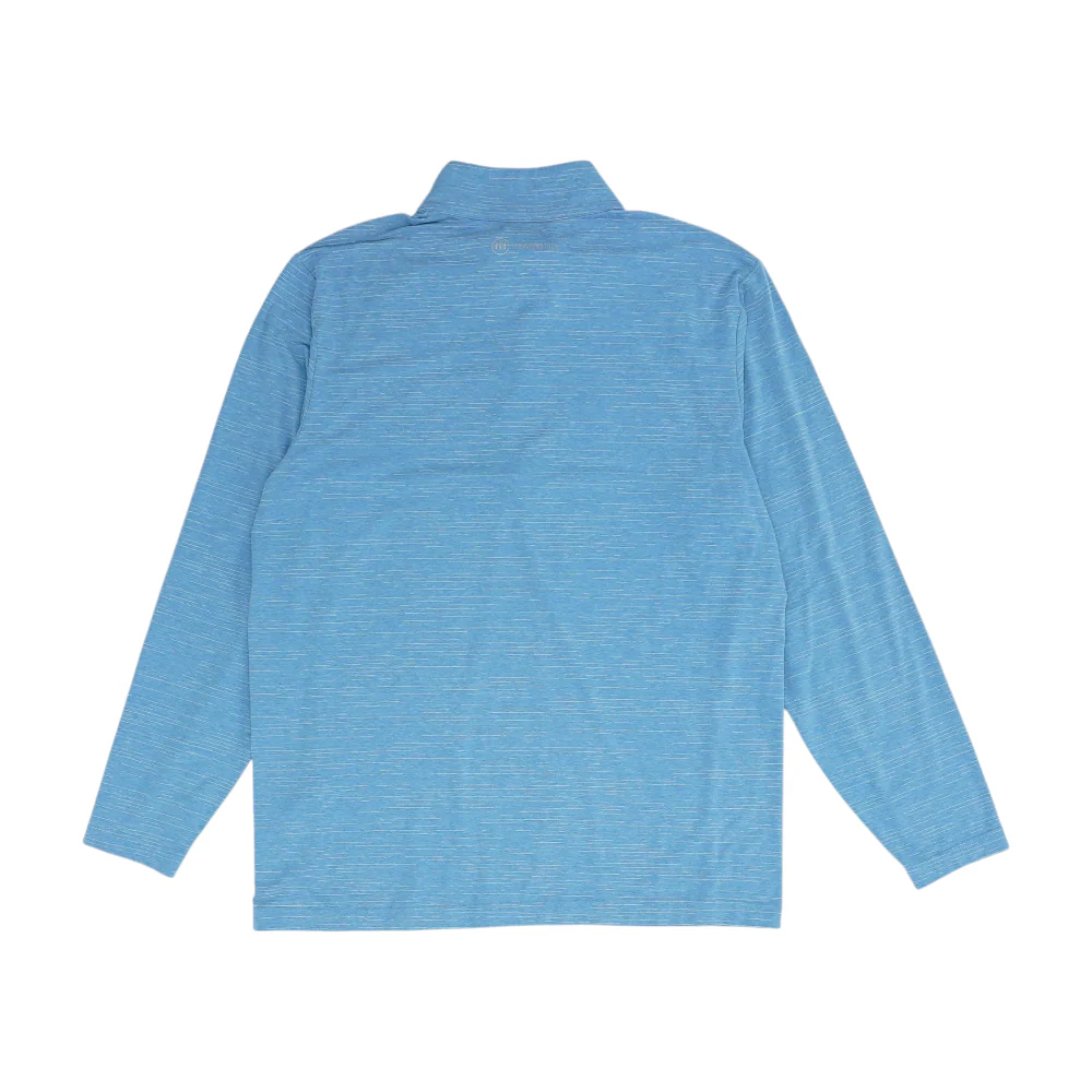 Blue Solid 1/4 Zip Pullover - Image 2