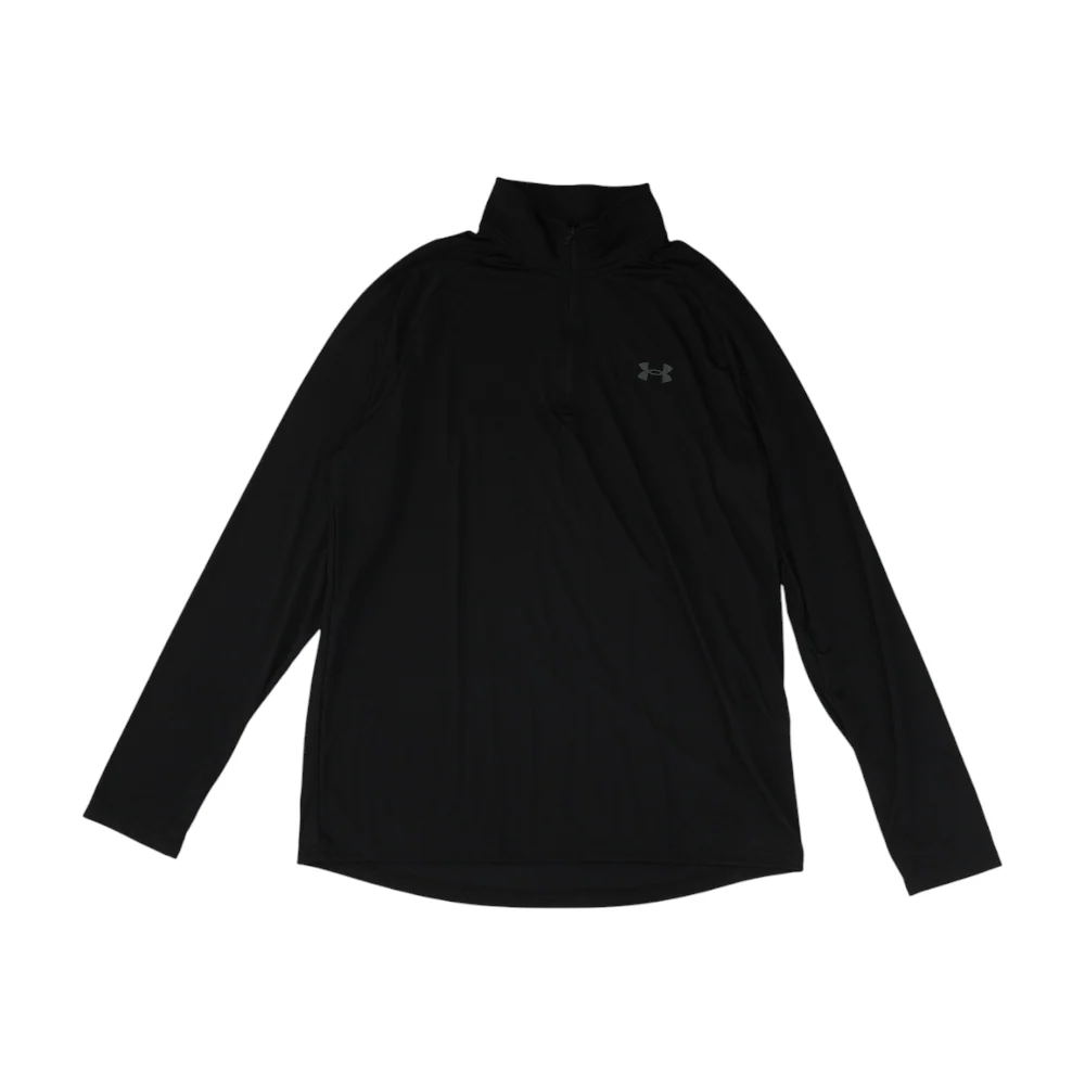 Black Solid 1/4 Zip Pullover