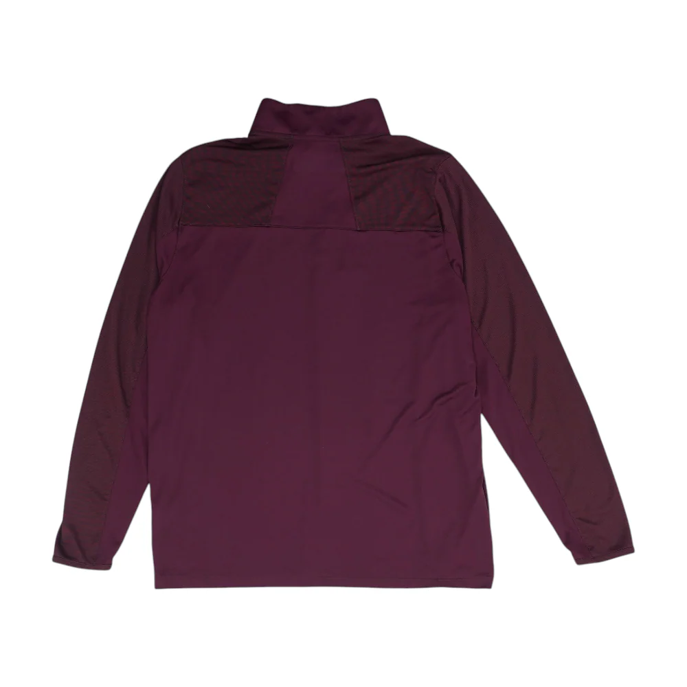 Maroon Solid 1/4 Zip Pullover - Image 2