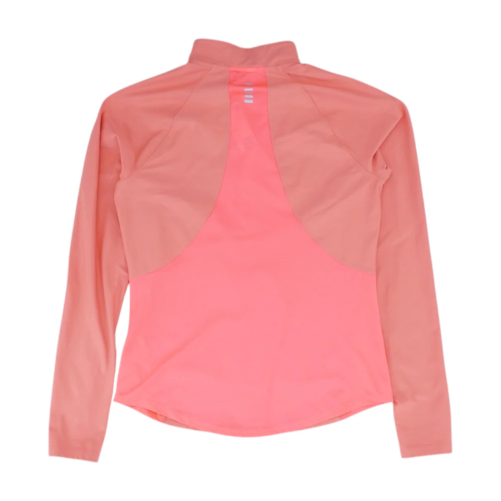 Pink Solid 1/4 Zip Pullover - Image 2