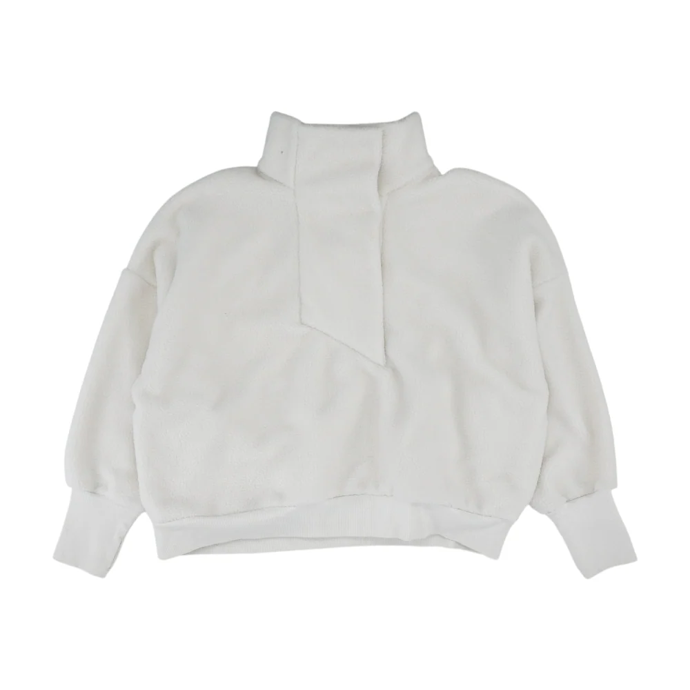 White Solid 1/4 Zip Pullover