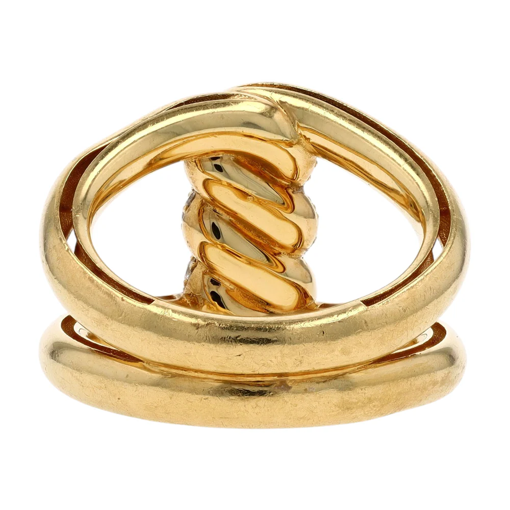 1/5 ctw 18K Yellow Gold Diamond Fashion Ring - Image 3