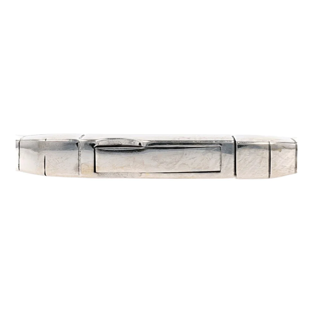 1 9/10 ctw 14K White Gold Diamond Bangle Bracelet - Image 3