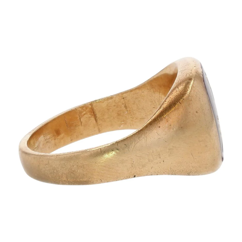 10K Gold Freemason Signet Ring - Image 4